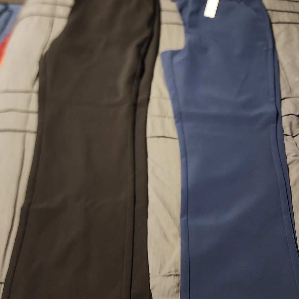 New York & Company Black and Navy Trousers Duo